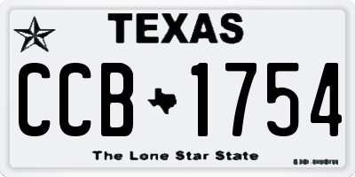 TX license plate CCB1754