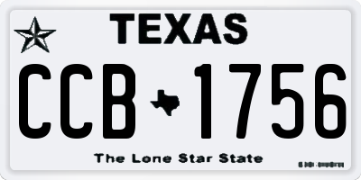 TX license plate CCB1756