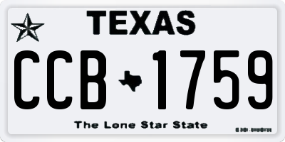 TX license plate CCB1759