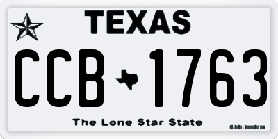 TX license plate CCB1763