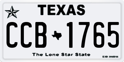 TX license plate CCB1765