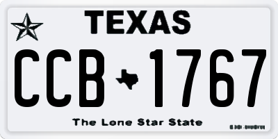 TX license plate CCB1767