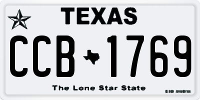 TX license plate CCB1769