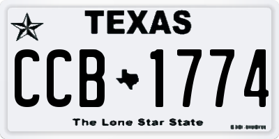 TX license plate CCB1774