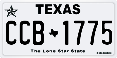TX license plate CCB1775