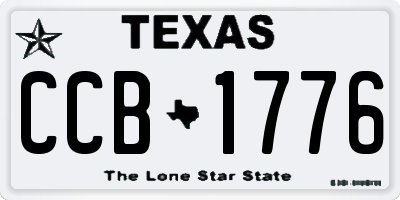 TX license plate CCB1776