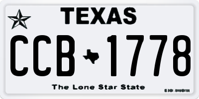 TX license plate CCB1778