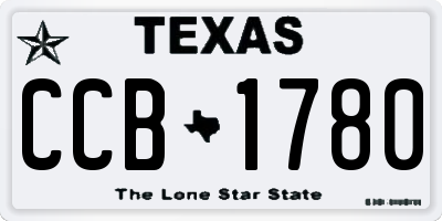 TX license plate CCB1780