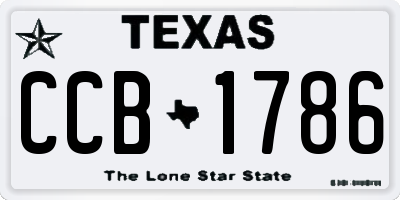 TX license plate CCB1786