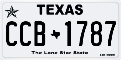 TX license plate CCB1787