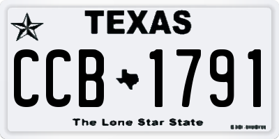 TX license plate CCB1791