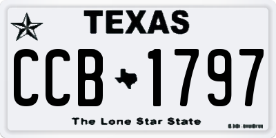 TX license plate CCB1797