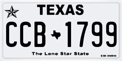 TX license plate CCB1799