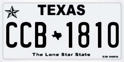TX license plate CCB1810