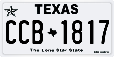 TX license plate CCB1817