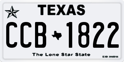 TX license plate CCB1822