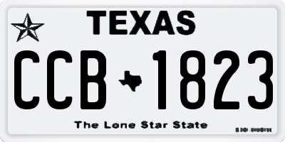 TX license plate CCB1823