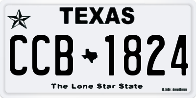 TX license plate CCB1824