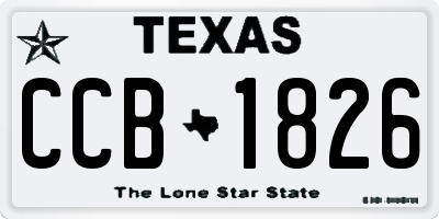 TX license plate CCB1826