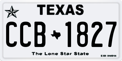 TX license plate CCB1827