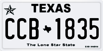 TX license plate CCB1835