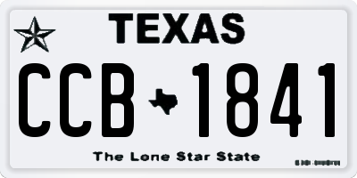 TX license plate CCB1841