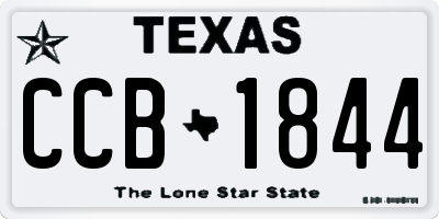 TX license plate CCB1844