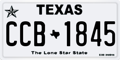 TX license plate CCB1845
