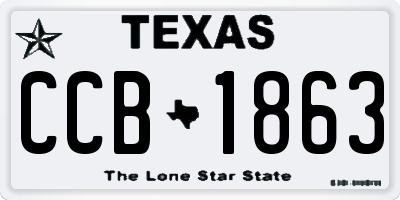 TX license plate CCB1863