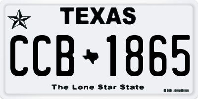 TX license plate CCB1865