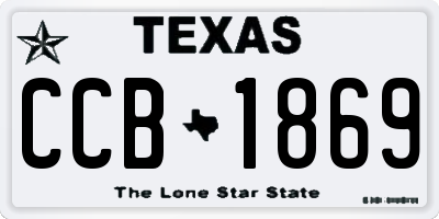 TX license plate CCB1869