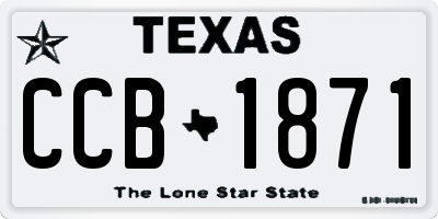 TX license plate CCB1871