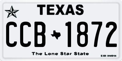 TX license plate CCB1872