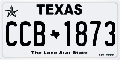 TX license plate CCB1873