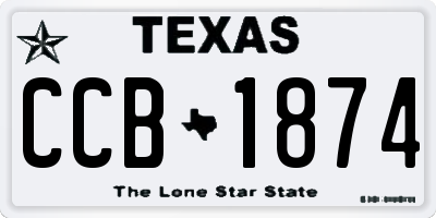 TX license plate CCB1874