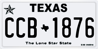 TX license plate CCB1876