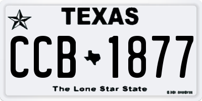 TX license plate CCB1877