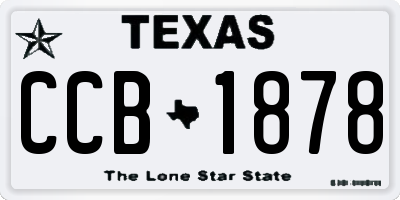 TX license plate CCB1878