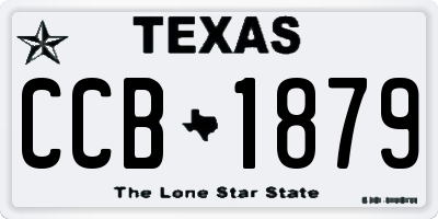 TX license plate CCB1879
