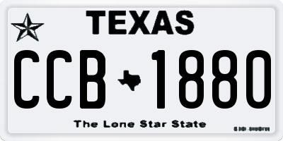 TX license plate CCB1880
