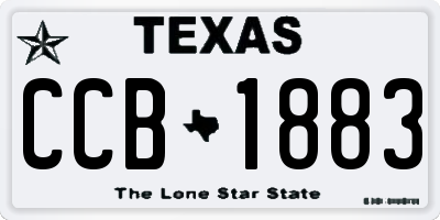 TX license plate CCB1883
