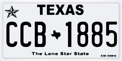TX license plate CCB1885
