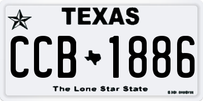 TX license plate CCB1886