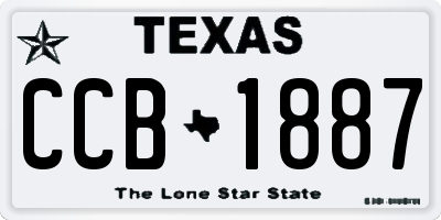 TX license plate CCB1887