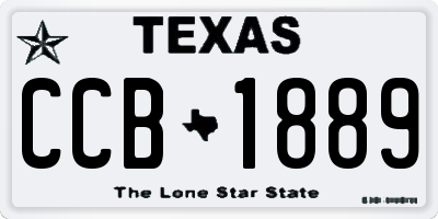 TX license plate CCB1889