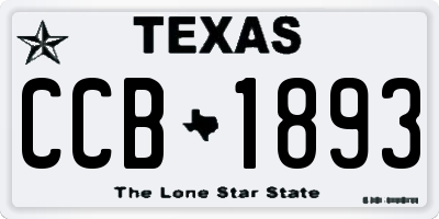 TX license plate CCB1893