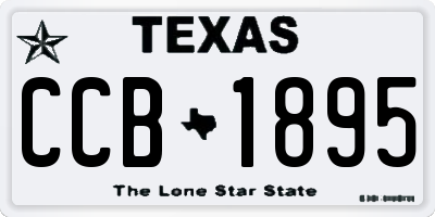 TX license plate CCB1895