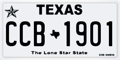 TX license plate CCB1901