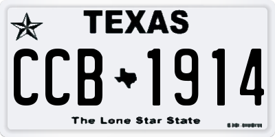 TX license plate CCB1914