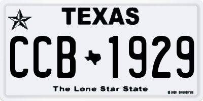TX license plate CCB1929